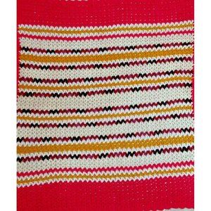 Vintage Hand Made Crocheted Throw Blanket Afghan